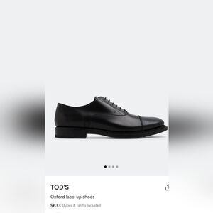 Tod's Black Leather Oxford Shoes